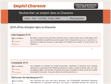 Tablet Screenshot of emploicharente.com